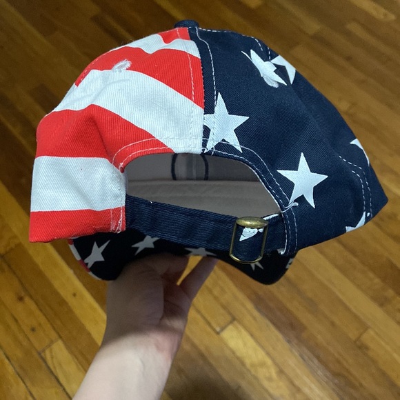 American Flag Baseball Cap w/ Pineapple Patch - Picture 4 of 5